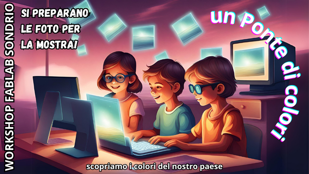 immagine in cui dei ragazzi elaborano le foto